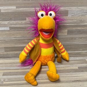 Fraggle Rock Plush Toy Jim Henson muppet with Orange Fur purple hair